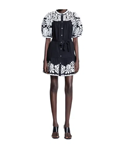 Sea Short Sleeve Dress In Black