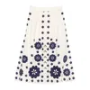 Sea Catrine Floral-embroidered Midi Skirt In Blue