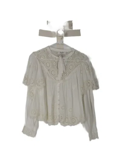 Sea Sofia Embroidered Lace Top In Gray