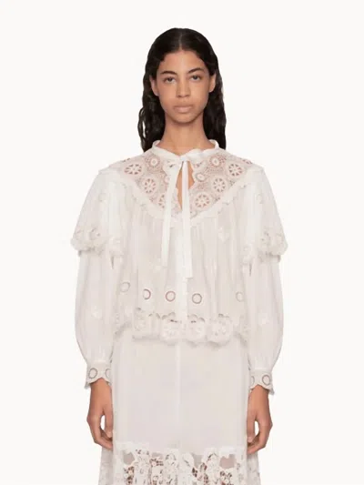 Sea Sofia Long Sleeve Top In Cream In White