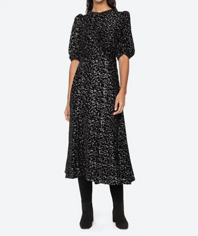 Sea Sophia Burnout Velvet Dress In Multi