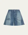 Sea Spencer Denim Shorts In Blue