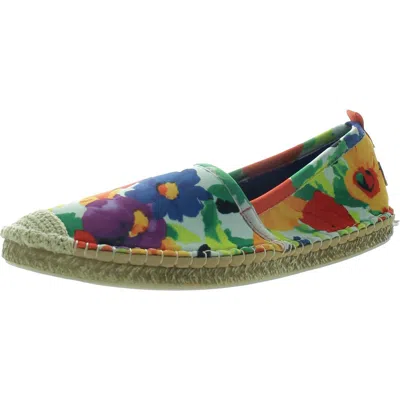 Sea Star Beachwear Womens Floral Print Man Made Espadrilles In Purple