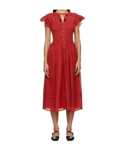 Sea Nomi Solid Dress Paprika In Red