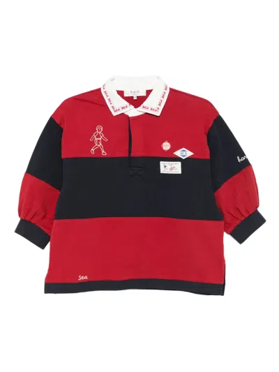 SEA STRIPED POLO TOP