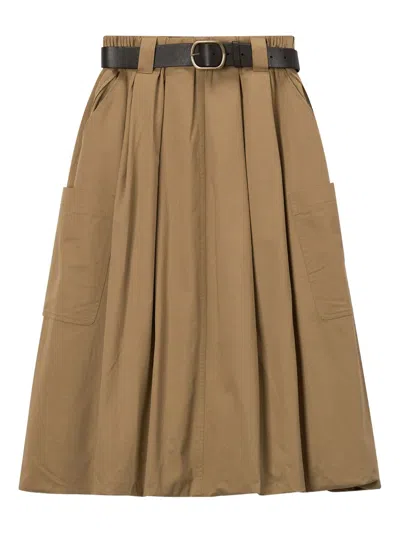 Sea Sullivan Midi Skirt In Brown