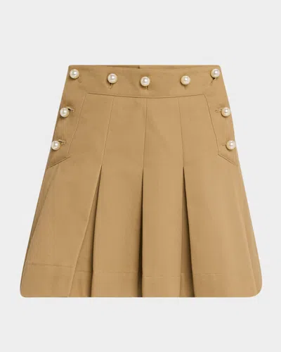 Sea Suzette Pleated Mini Skirt In Multi