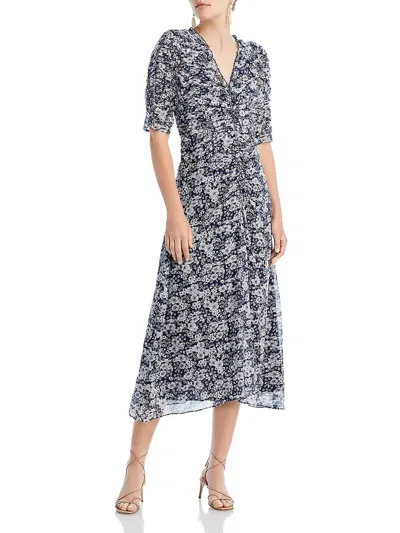 Sea Suzie Ruched Midi Dress In Navy In Blue