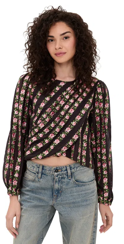 Sea Sybil Embroidery Long Sleeve Blouse Multi