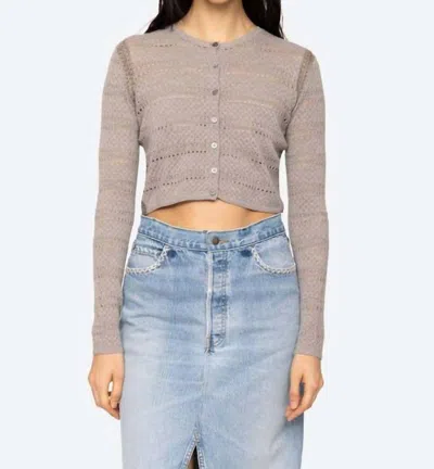 Sea Syble Cardigan In Grey In Brown