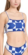 Sea Tanya Print Bikini Top With Ties Multi In Multi