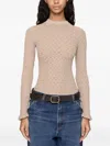Sea Textured-knit Long-sleeve Sweater In Neutral