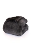 Sea To Me Blankets Alpine Abundance Faux Fur Throw Blanket In Gray