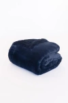 Sea To Me Blankets Carmel Cuddle Faux Fur Throw Blanket In Blue