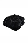 Sea To Me Blankets La Escapade Faux Fur Throw Blanket In Black