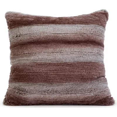 Sea To Me Blankets Pacific Faux Fur Pillow In Brown