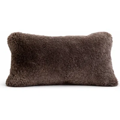 Sea To Me Blankets Pacific Faux Fur Pillow In Brown