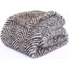 Sea To Me Blankets San Diego Safari Plush Faux Fur Throw Blanket In Black