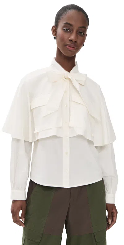Sea Tristan Solid Cape Top Cream