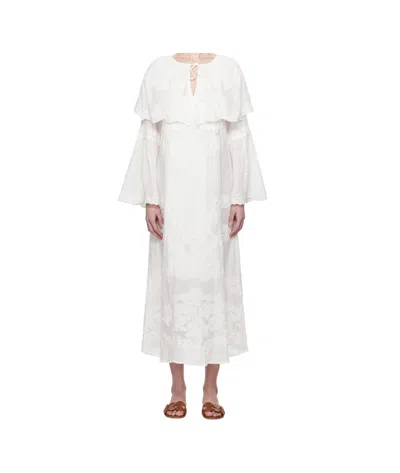 Sea Vale Capelet Maxi Dress In White