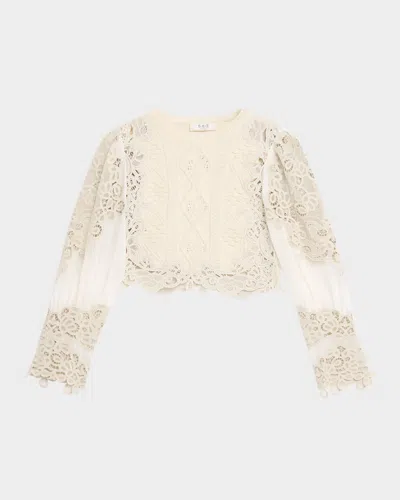 SEA VANIA LACE COMBO SWEATER