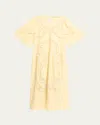 Sea Vesna Embroidered Midi Dress In Yellow