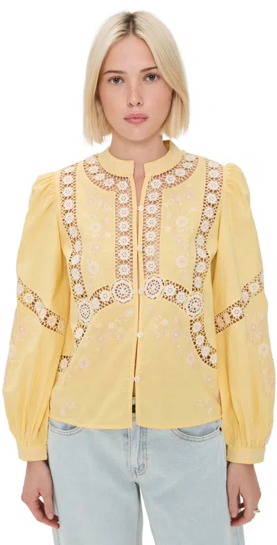 Sea Vesna Embroidery Blouse Yellow