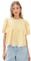 Sea Vesna Embroidery Top Yellow In Yellow