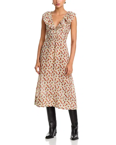 Sea Viera Midi Dress In Burgundy
