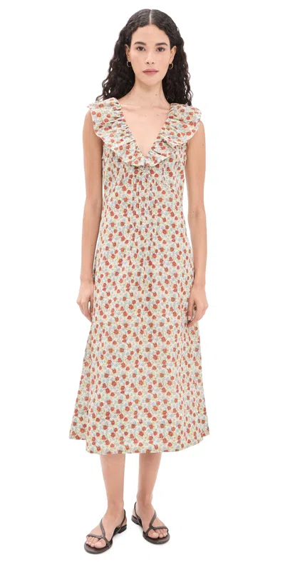 Sea Viera Print Midi Dress Multi In Neutral