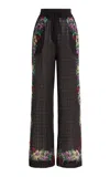 Sea Viktoria Cotton-blend Floral Pants In Black