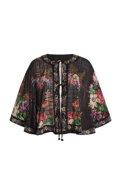 Sea Viktoria Cotton-blend Floral Top In Multi