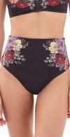 Sea Viktoria Print High Waisted Floral Bottoms Multi In Black