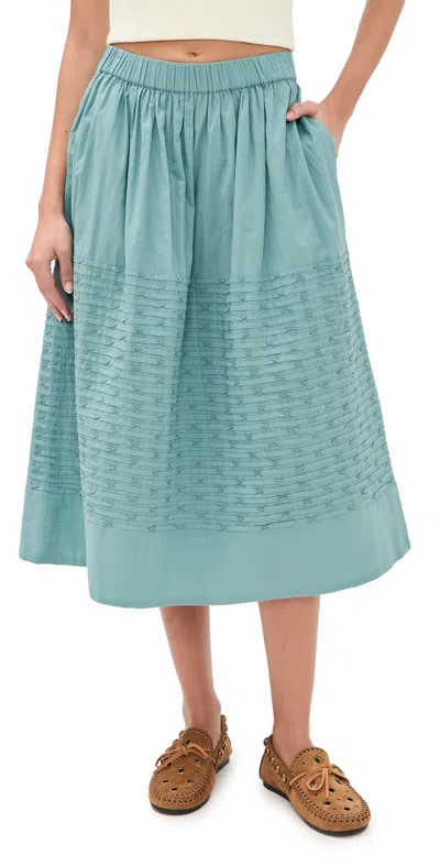 Sea Violet Ramie Skirt Blue