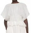 Sea Violet Short Sleeve Top In White