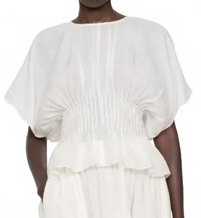 Sea Violet Short Sleeve Top In White