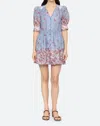 Sea Whitney Short Sleeve Mini Dress In Blue In Blue