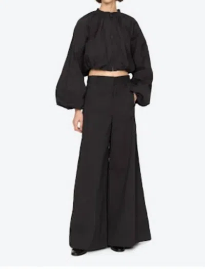 Sea Willow Bubble Top In Black