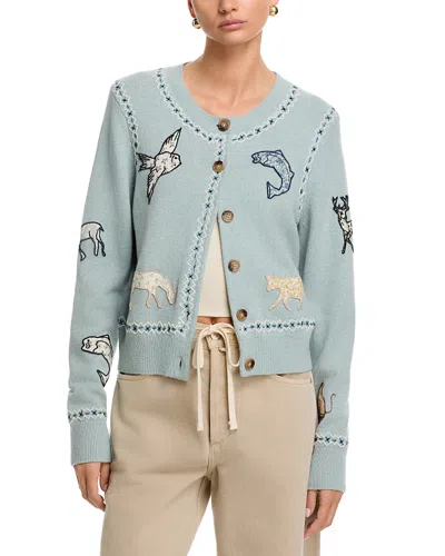 Sea Winslow Long Sleeve Cardigan In Blue