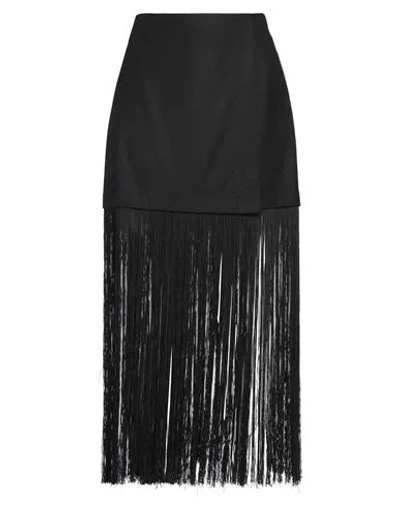 SEA SEA WOMAN MAXI SKIRT BLACK SIZE 6 POLYESTER, VISCOSE