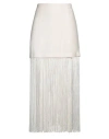 Sea Woman Maxi Skirt Cream Size 6 Polyester, Viscose In White