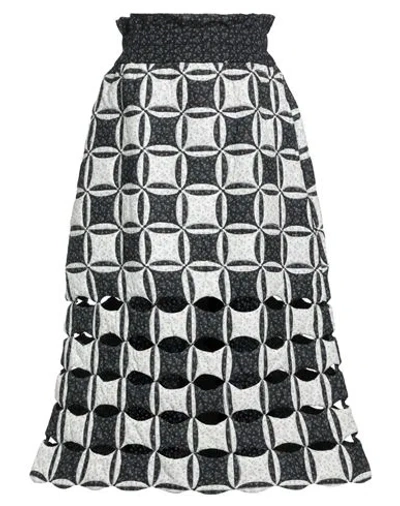 Sea Woman Midi Skirt Black Size S Cotton, Polyester