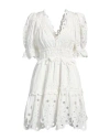 Sea Woman Mini Dress Cream Size S Cotton, Linen In White