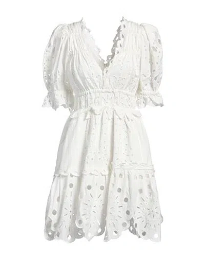 Sea Woman Mini Dress Cream Size S Cotton, Linen In White