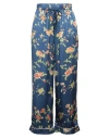 Sea Woman Pants Slate Blue Size S Silk In Blue