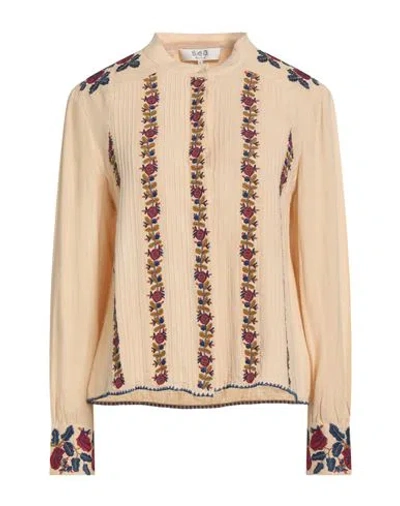 Sea Woman Shirt Beige Size S Silk In Sand