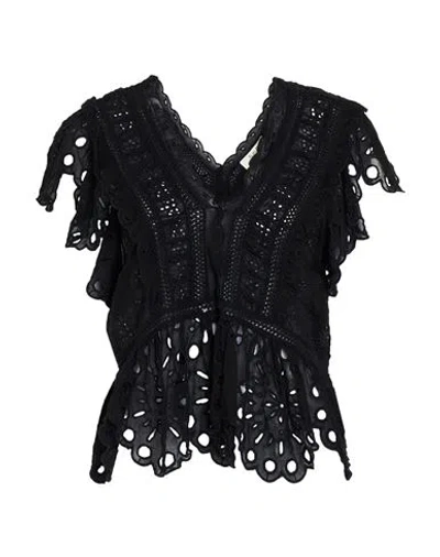 Sea Woman Top Black Size L Cotton, Polyester