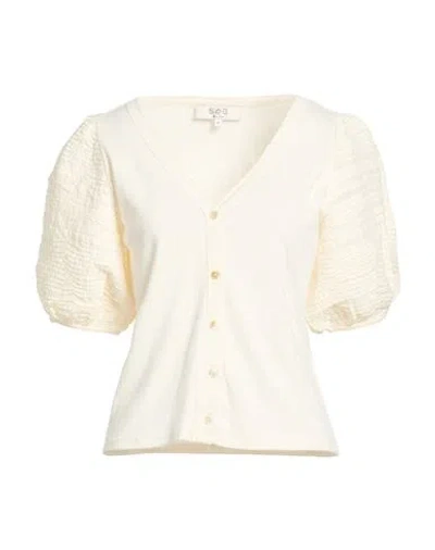 Sea Woman Top Cream Size M Cotton In White
