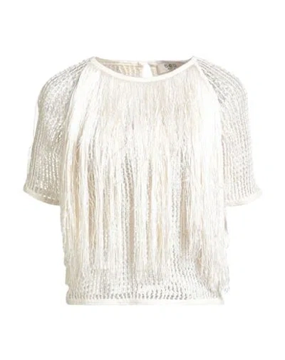 Sea Woman Top Ivory Size M Cotton In White