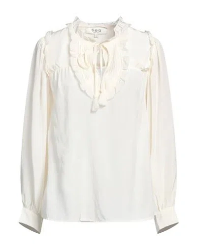 Sea Woman Top Off White Size L Silk